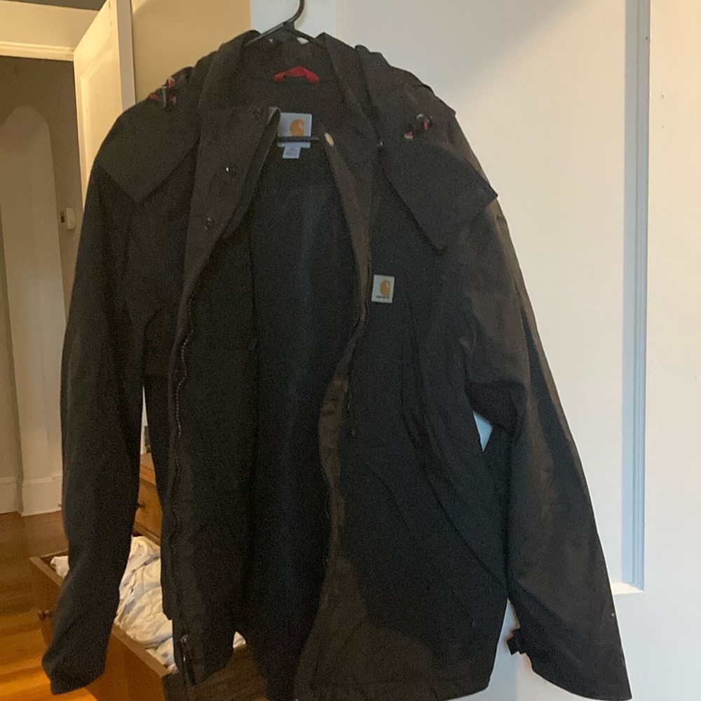Carhartt Black Raincoat Outdoor Essential